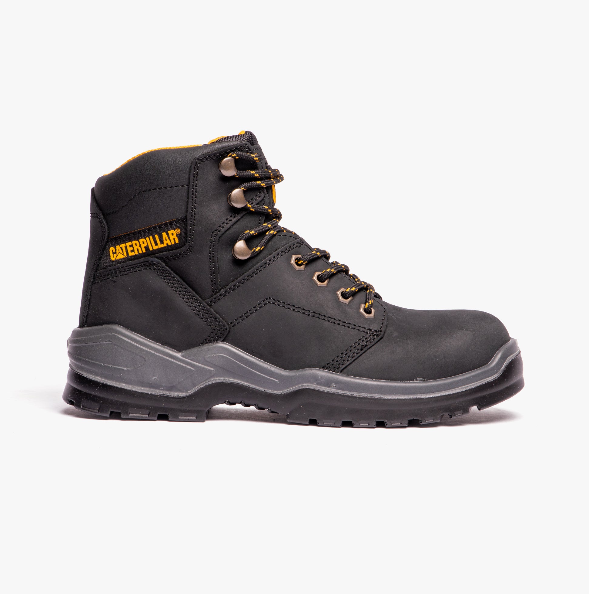 CAT STRIVER Mens Leather Safety Boots Black