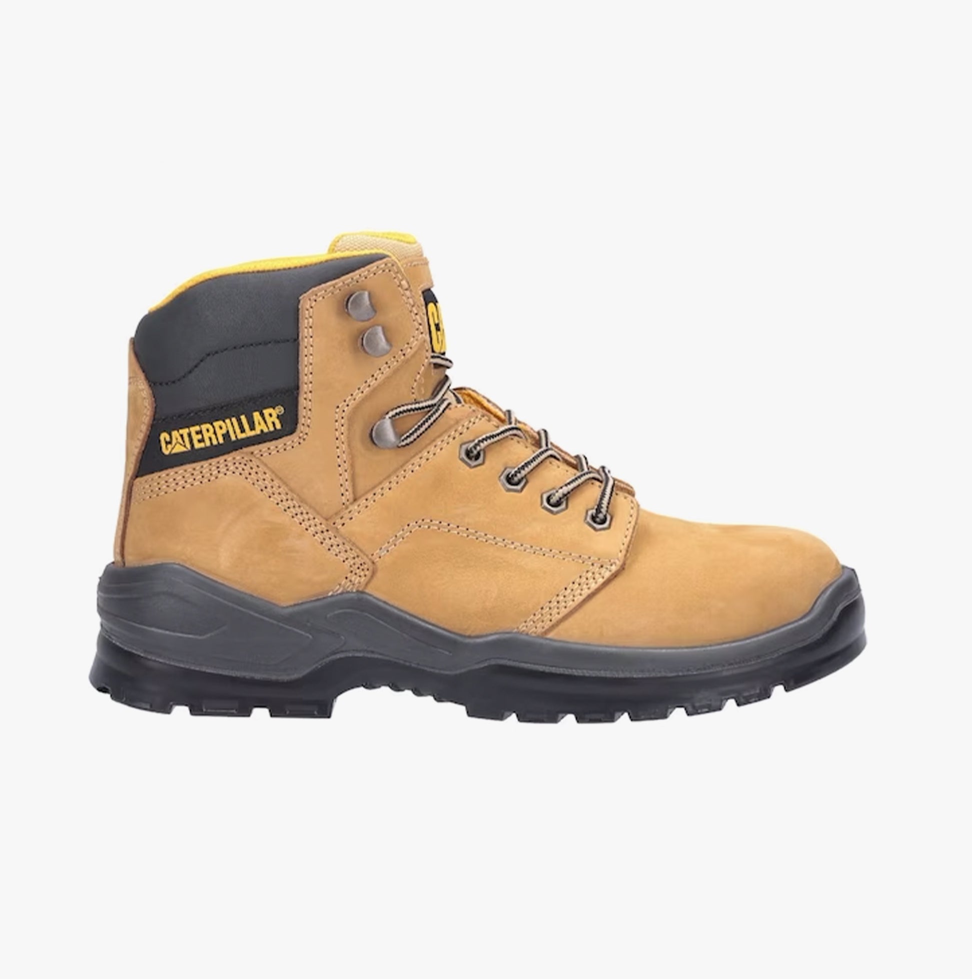 CAT STRIVER Mens Leather Safety Boots Beige