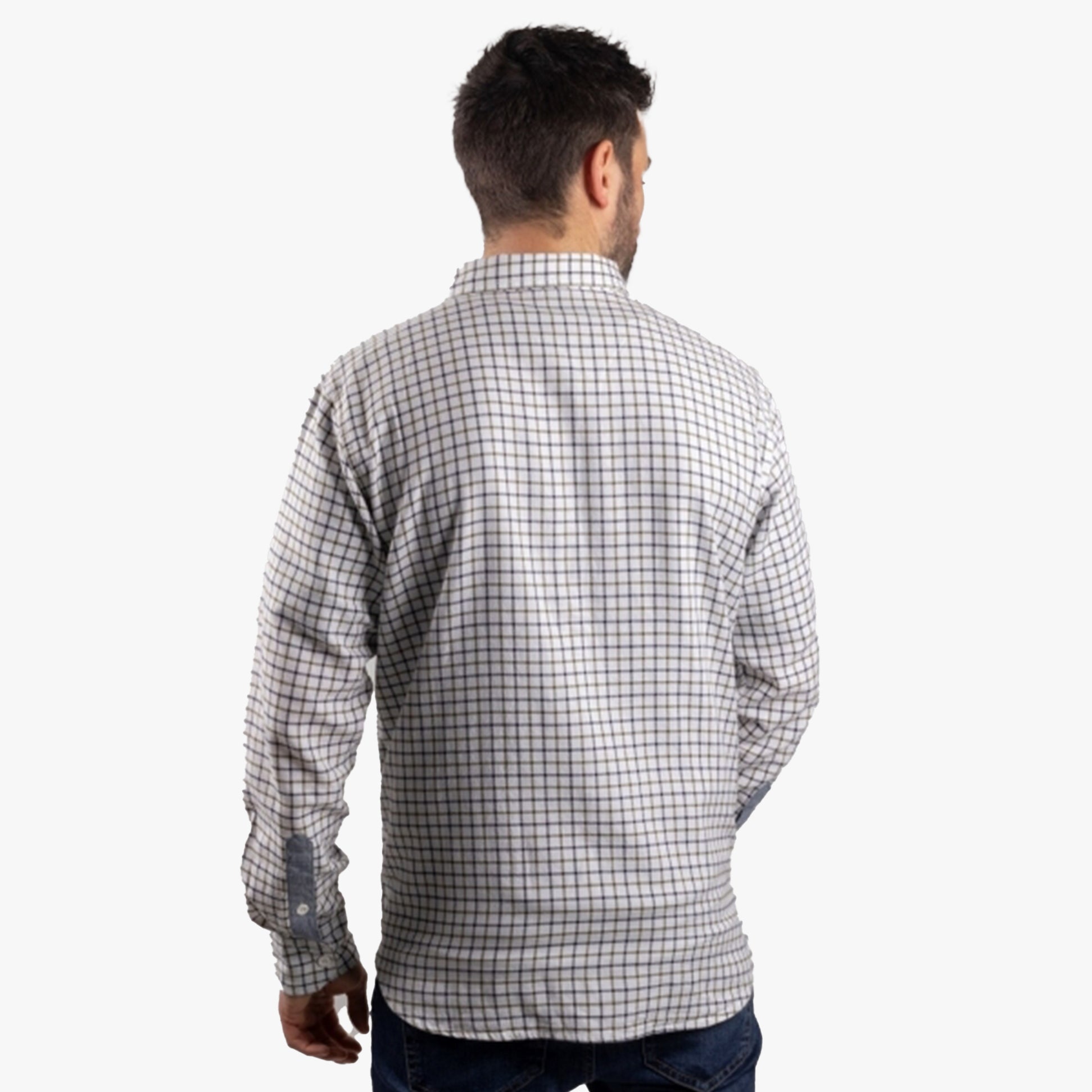 CAT TATTERSALL BUTTON DOWN Mens Cotton Shirt Green