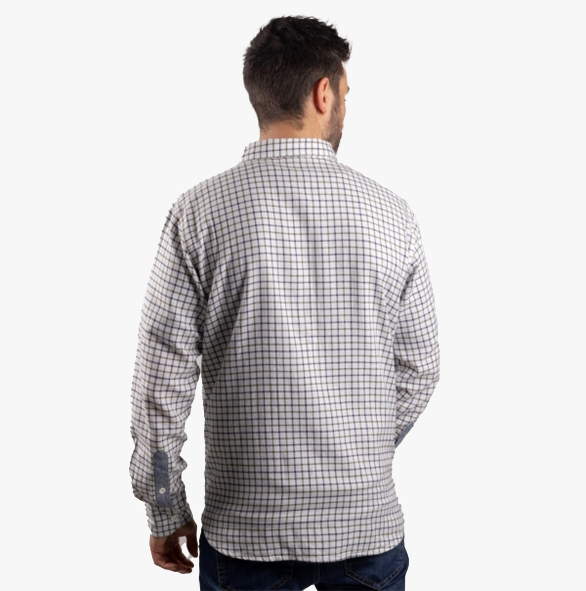 CAT TATTERSALL BUTTON DOWN Mens Cotton Shirt Green