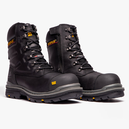 CAT PREMIER Mens Waterproof Side Zip Safety Boots Black