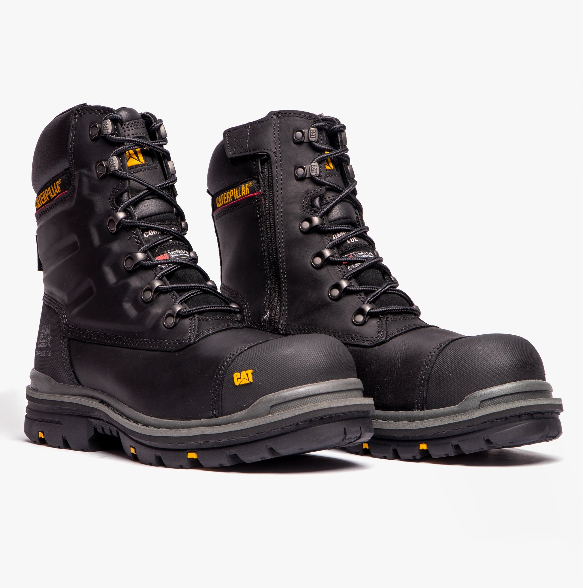 CAT PREMIER Mens Leather Safety Boots Black