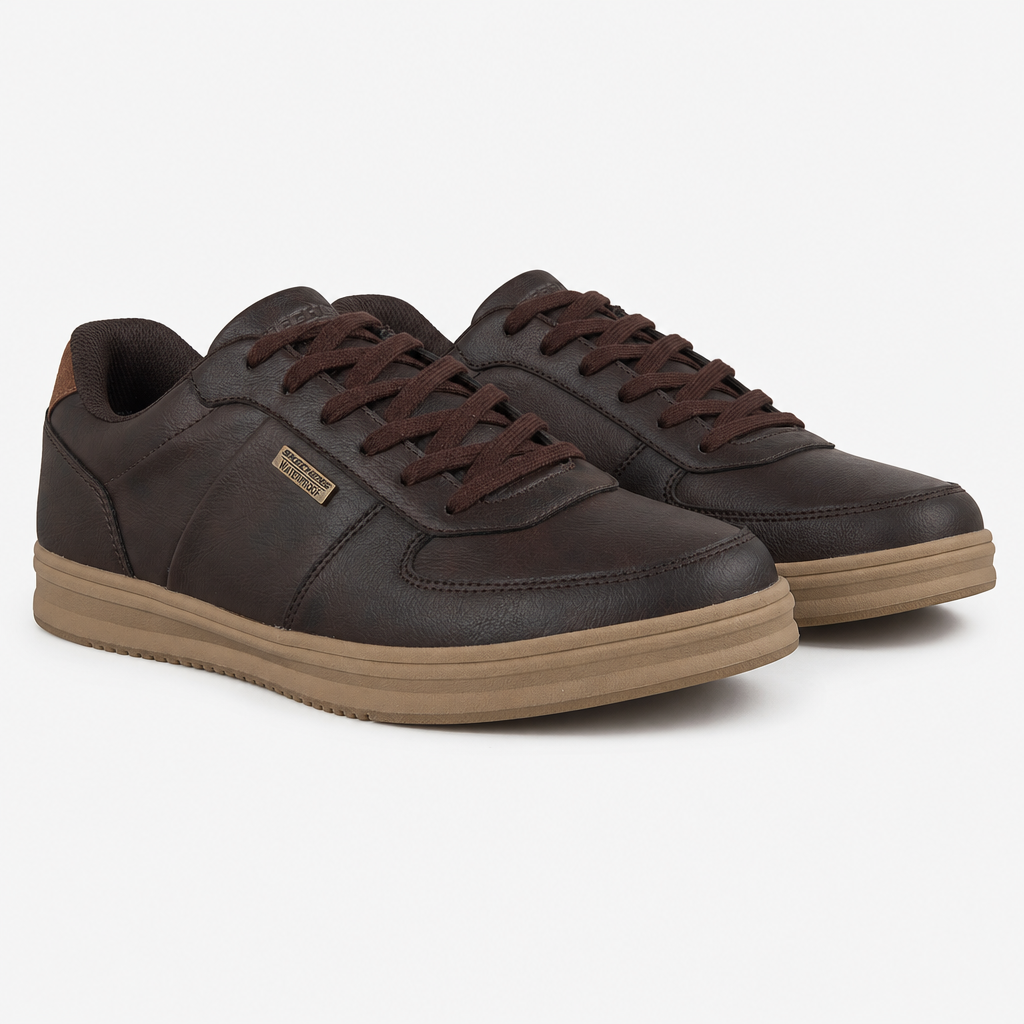 Skechers PALMIRO - MONTY Mens Casual Trainers Chocolate