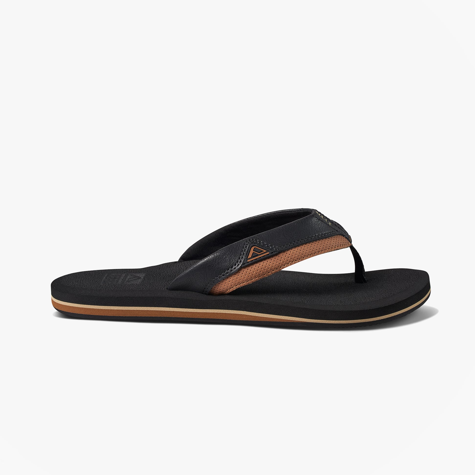 Reef CUSHION DAWN Mens Toe-Post Sandals Black/Tan