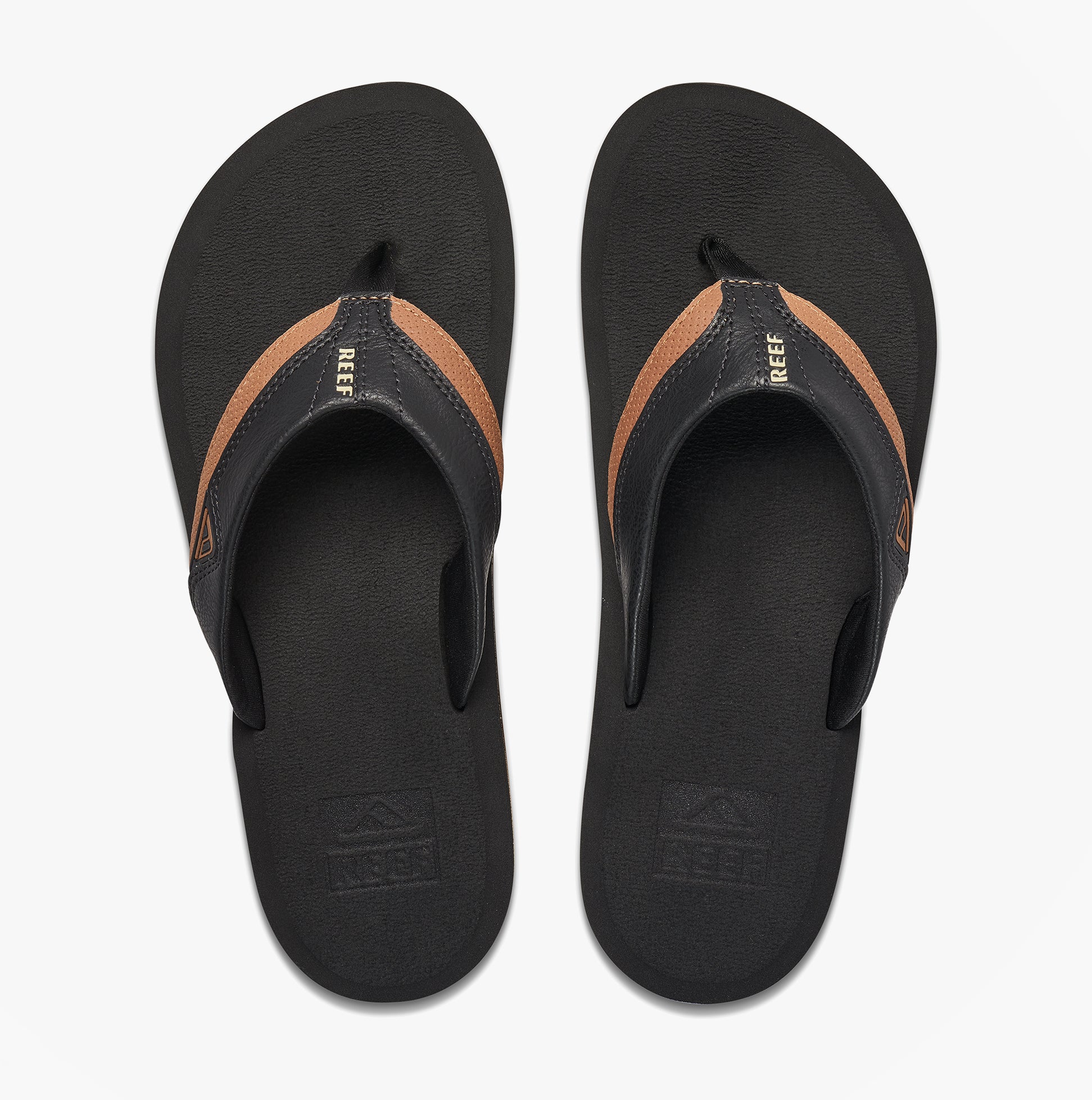 Reef CUSHION DAWN Mens Toe-Post Sandals Black/Tan