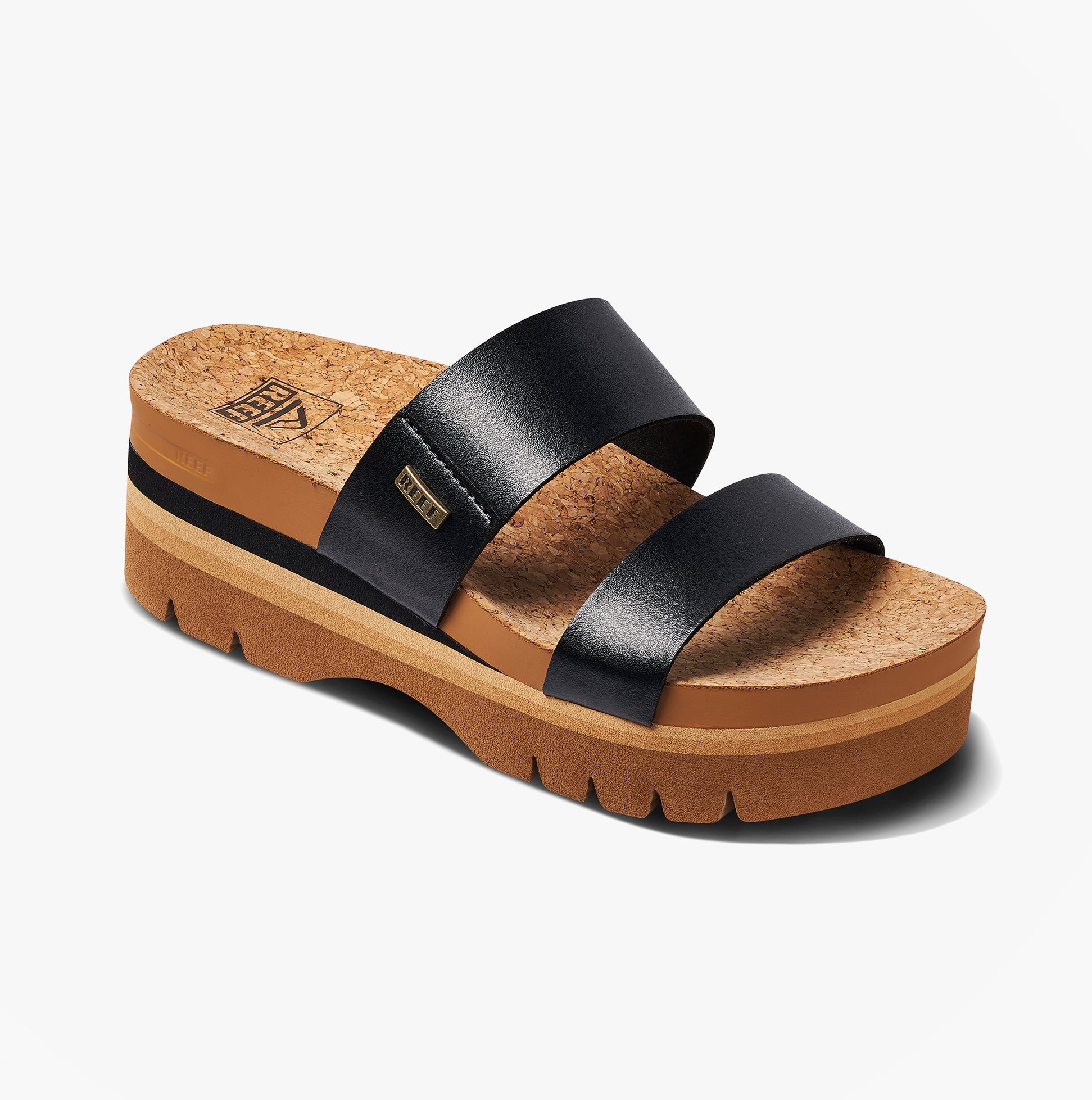 Reef CUSHION VISTA Womens Platform  Sandals Black
