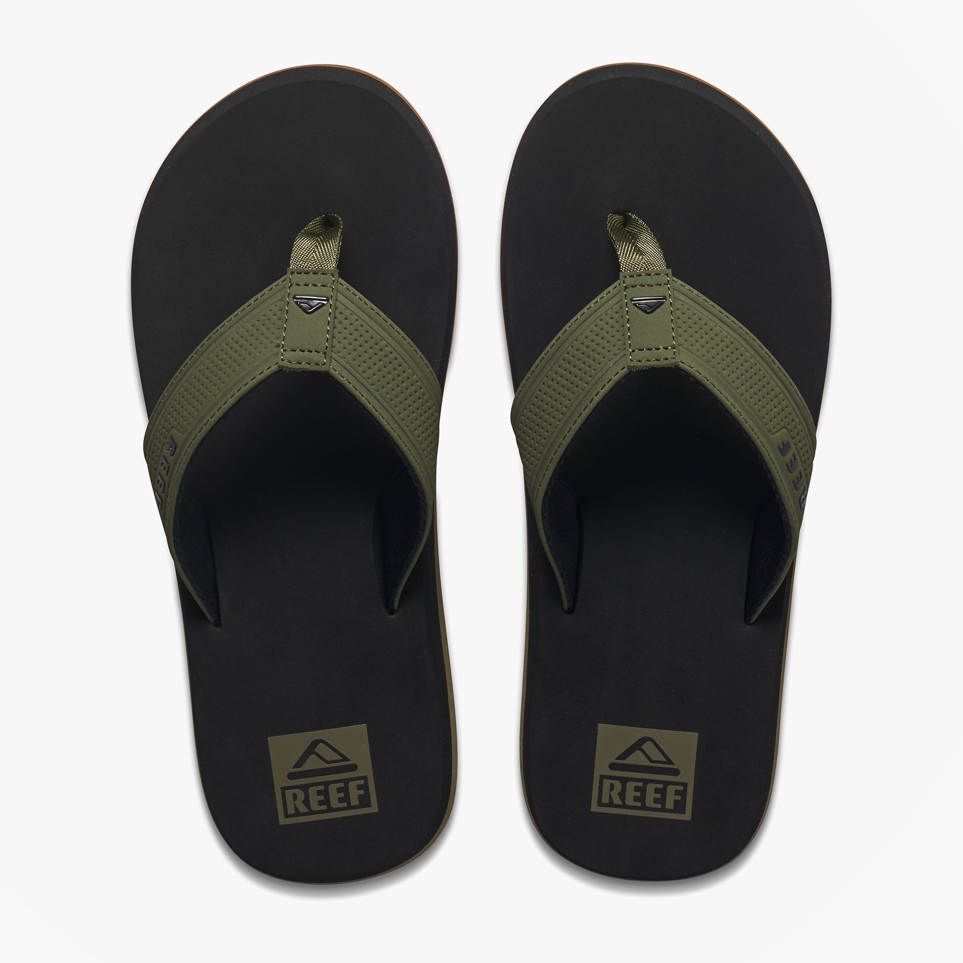 Reef THE LAYBACK Mens Toe-Post Sandals Black/Olive