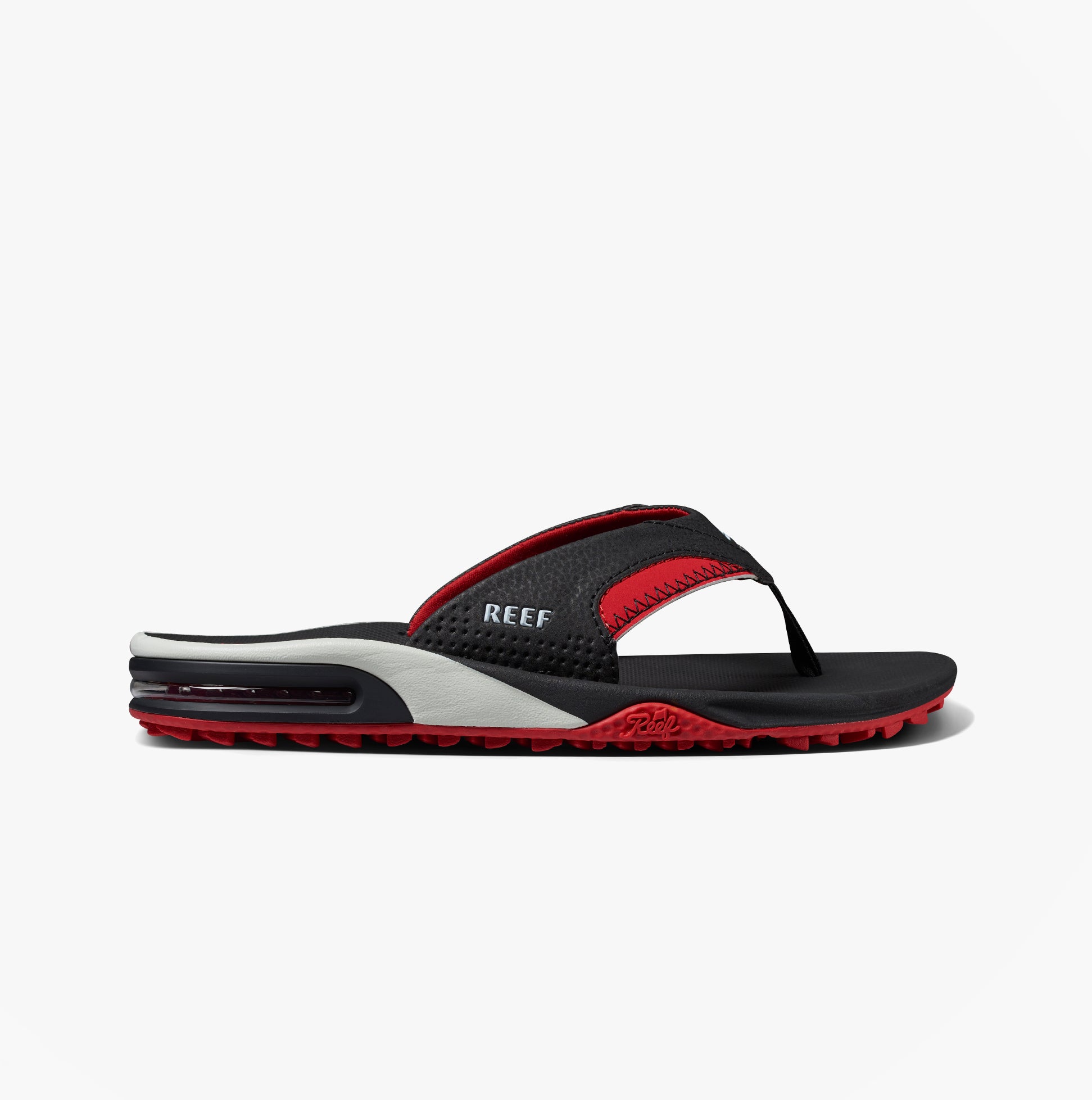 Reef FANNING PREGAME Mens Toe-Post Sandals Black/Red