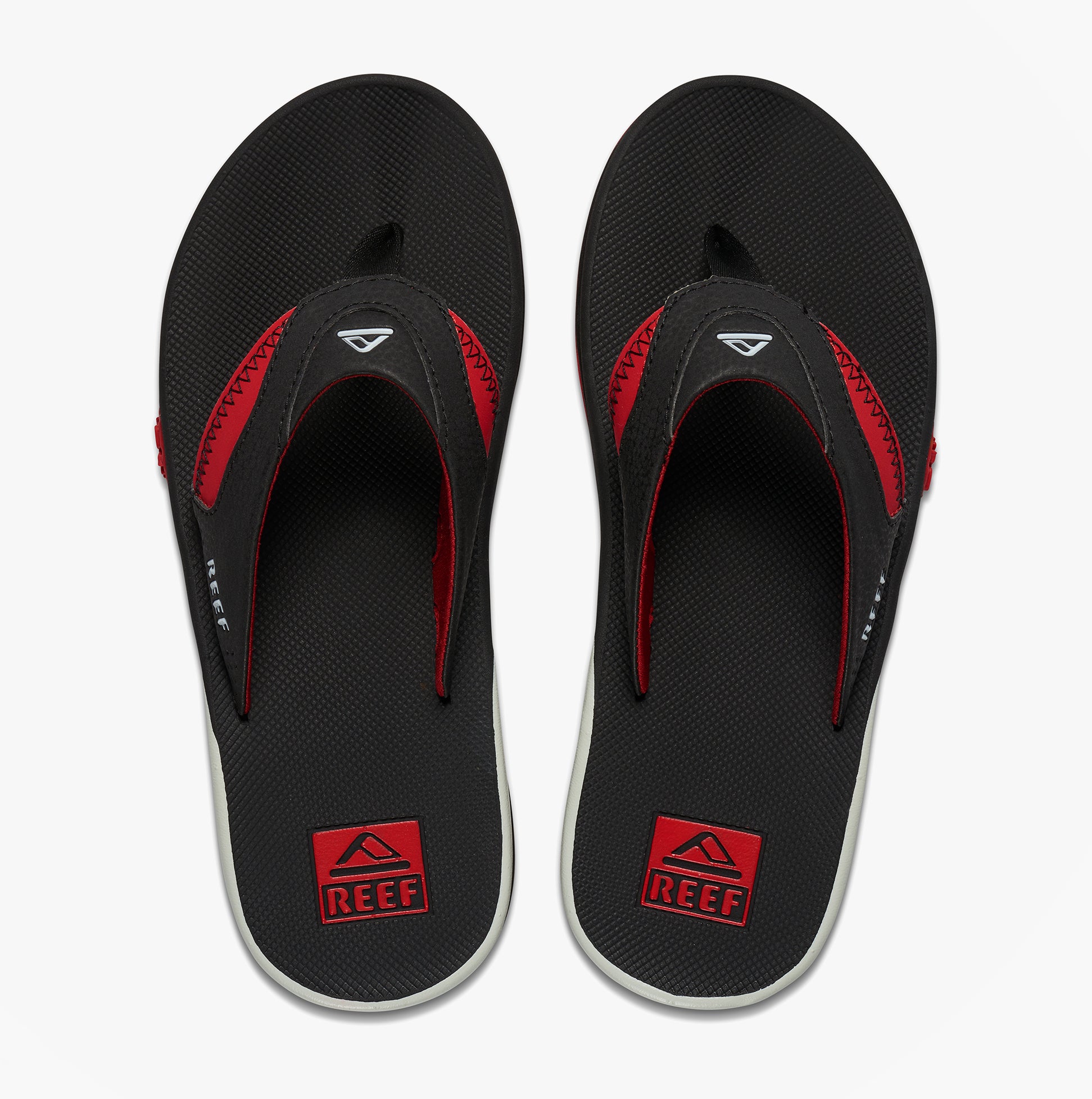 Reef FANNING PREGAME Mens Toe-Post Sandals Black/Red