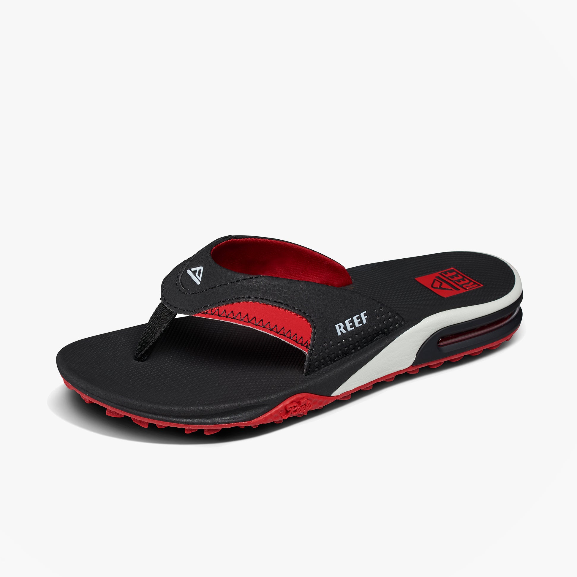 Reef FANNING PREGAME Mens Toe-Post Sandals Black/Red