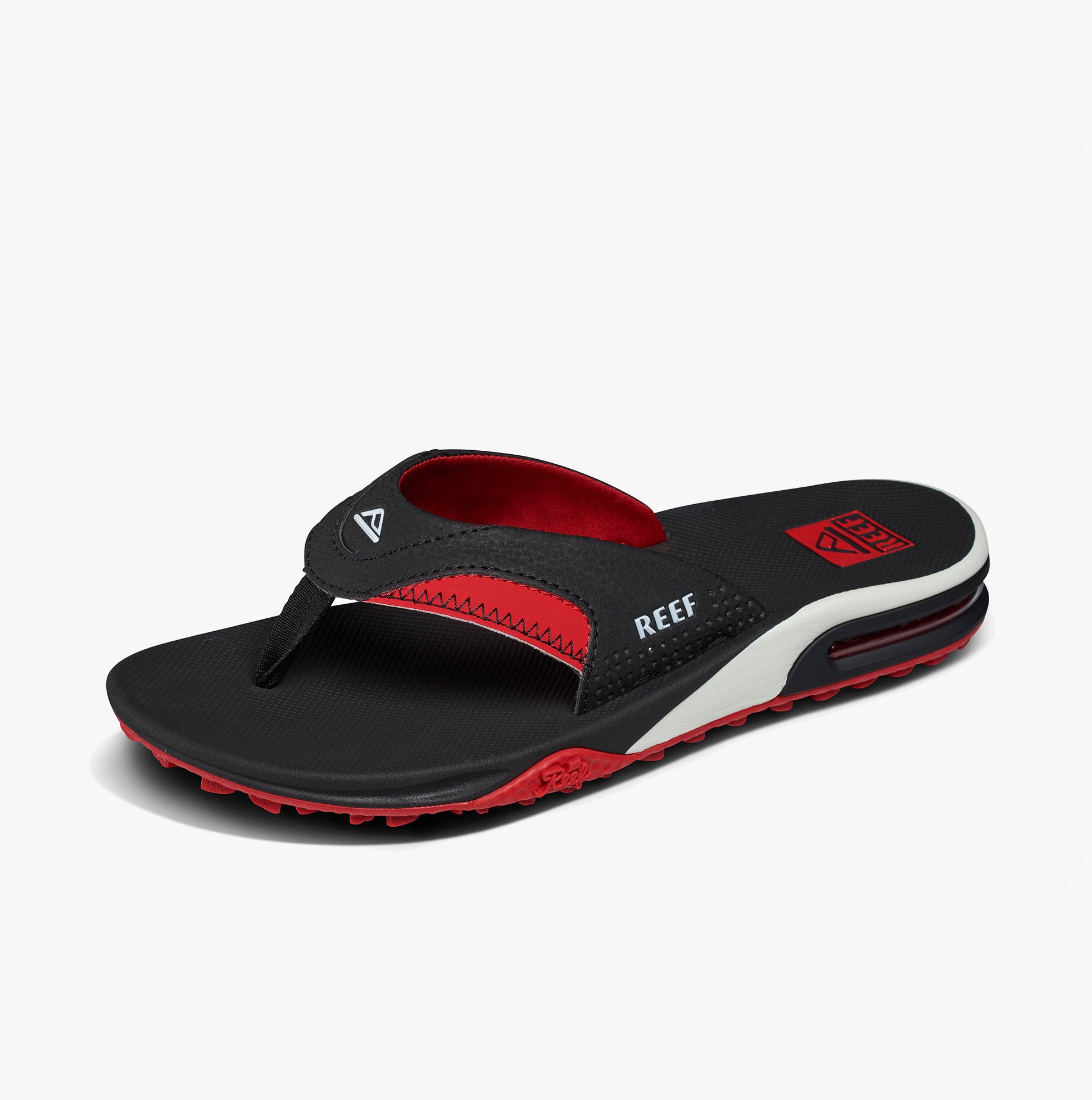 Reef FANNING PREGAME Mens Toe-Post Sandals Black/Red