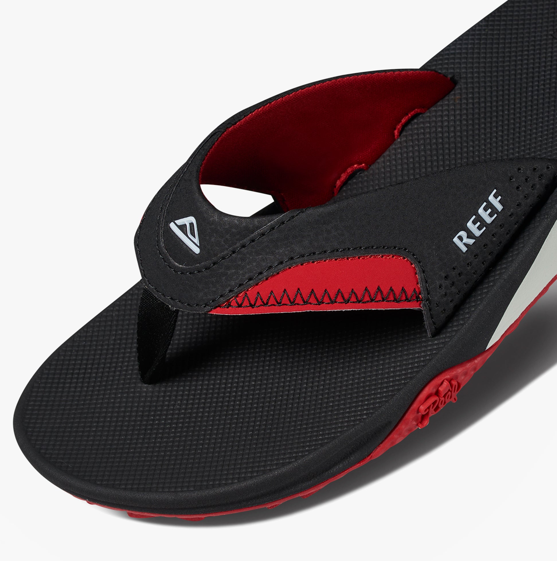 Reef FANNING PREGAME Mens Toe-Post Sandals Black/Red