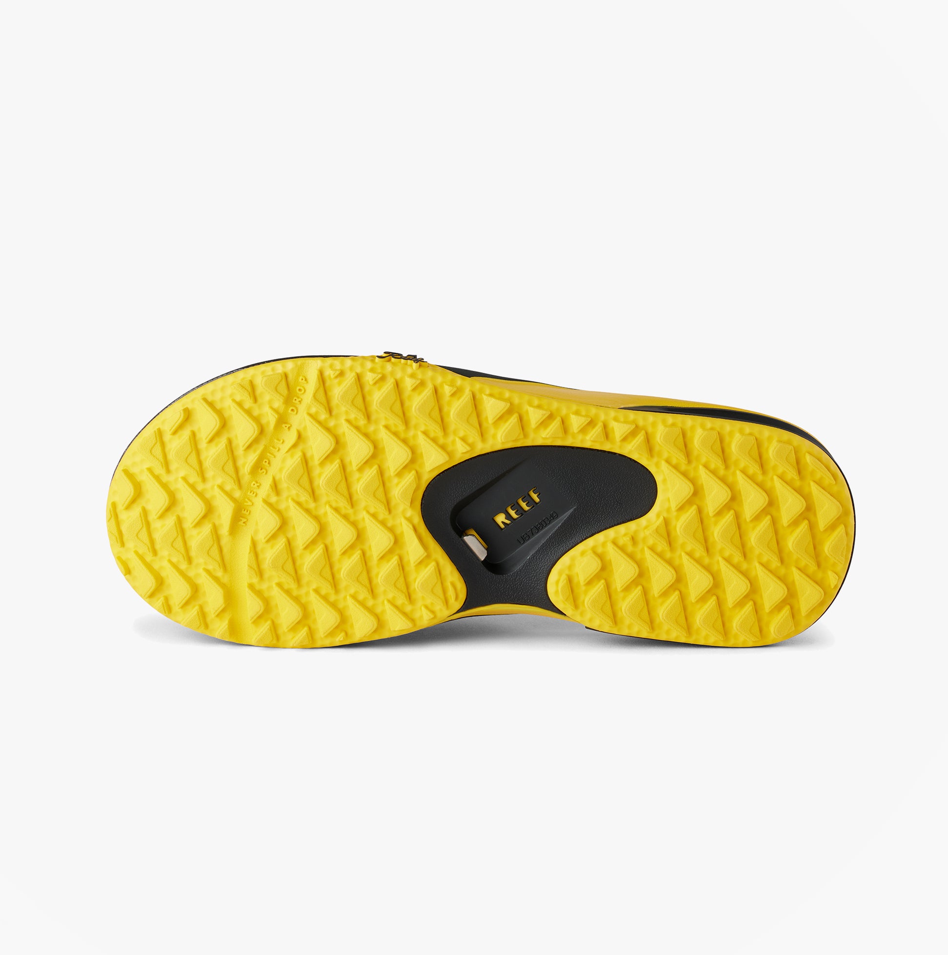 Reef FANNING PREGAME Mens Toe-Post Sandals Black/Yellow
