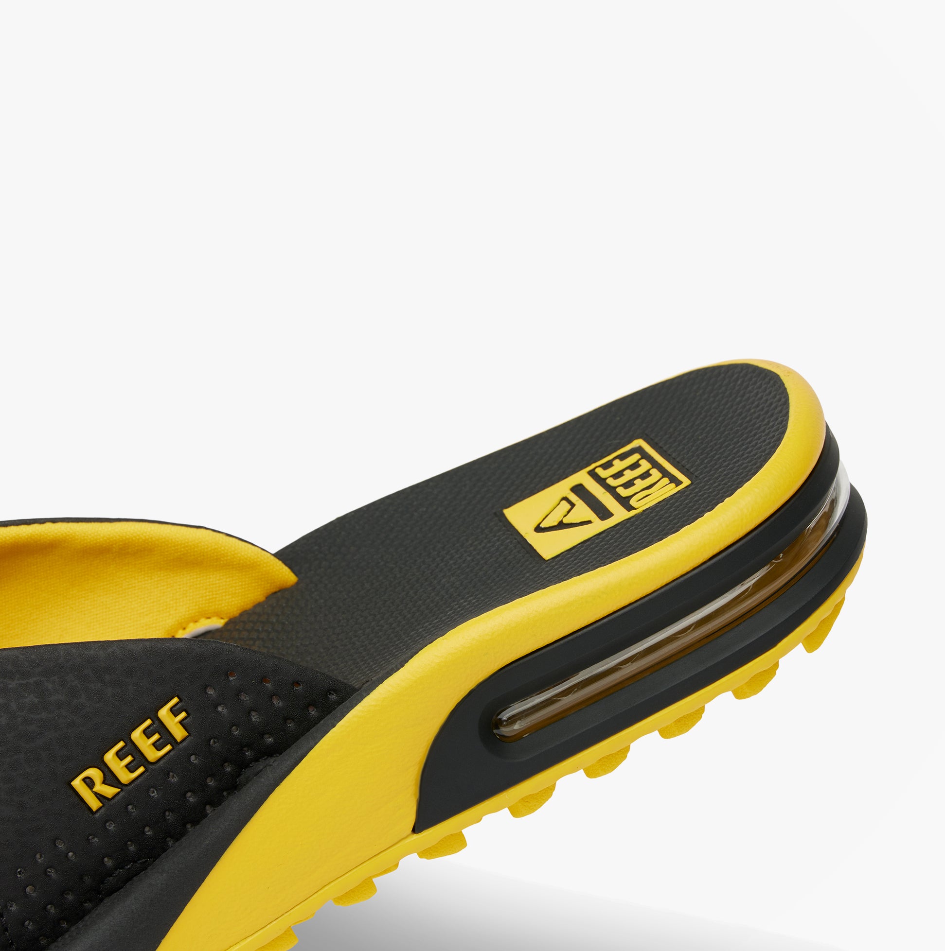 Reef FANNING PREGAME Mens Toe-Post Sandals Black/Yellow