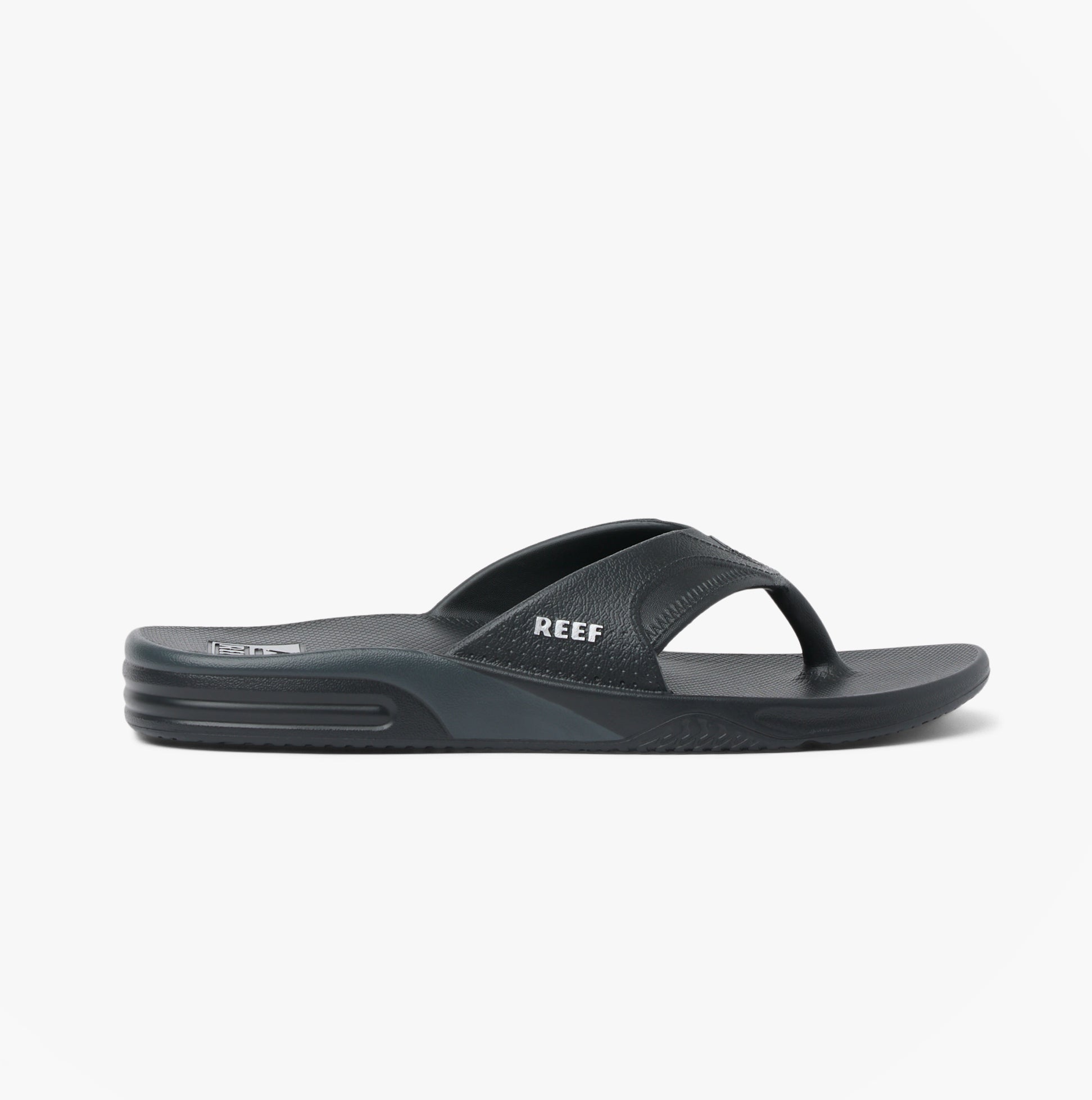 Reef FANNING H20 Mens Toe-Post Sandals Black/Silver