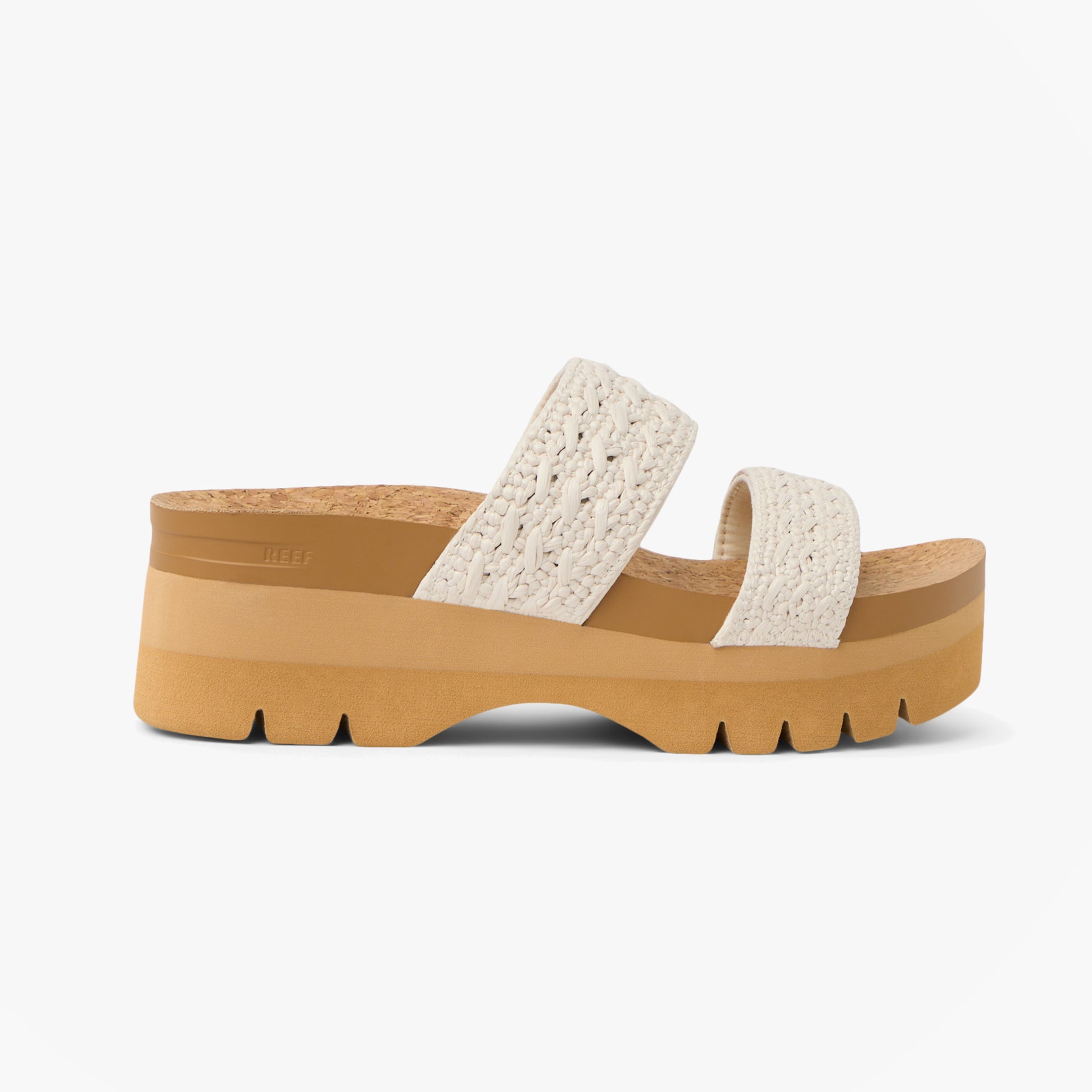 Reef CUSHION VISTA Womens Cross Strap Sandals Vintage Tan Textile