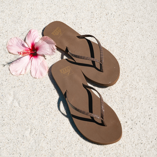 Reef BLISS NIGHTS Womens Toe-Post Sandals Chocolate Stripe