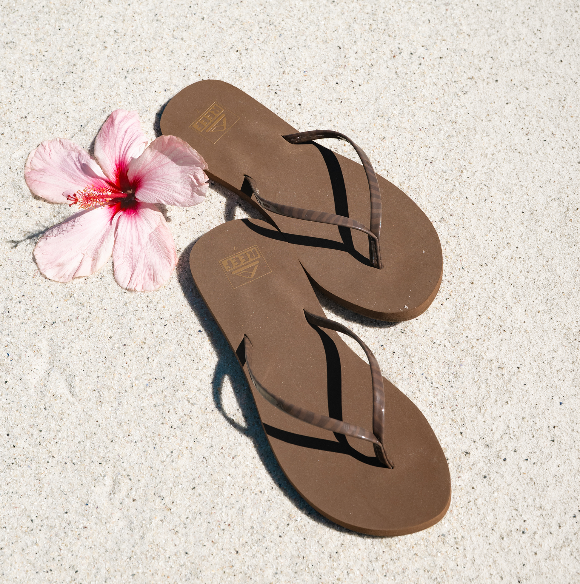 Reef BLISS NIGHTS Womens Toe-Post Sandals Chocolate Stripe