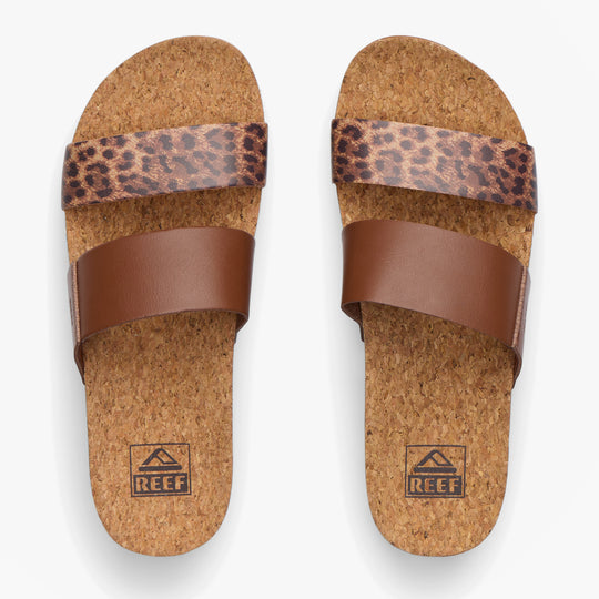 Reef CUSHION VISTA Womens Platform  Sandals Brown/Leopard
