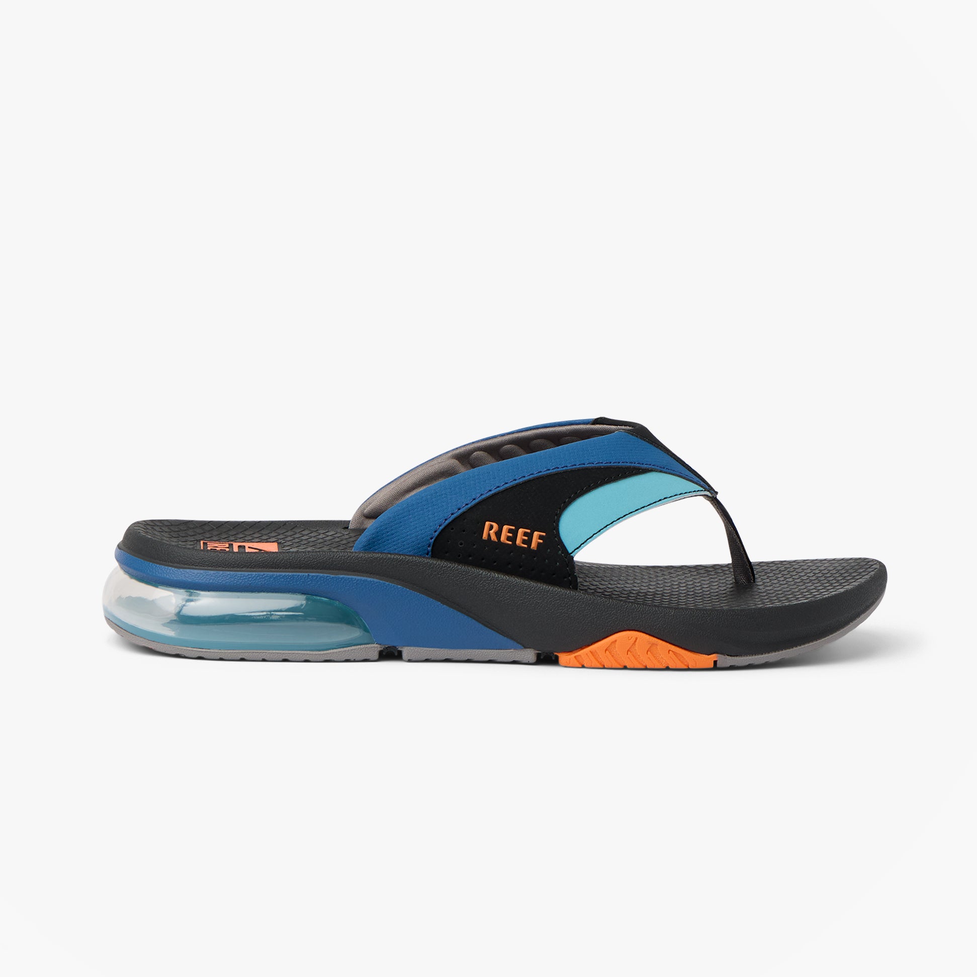 Reef FANNING Mens Toe-Post Sandals Blue/Black/Orange