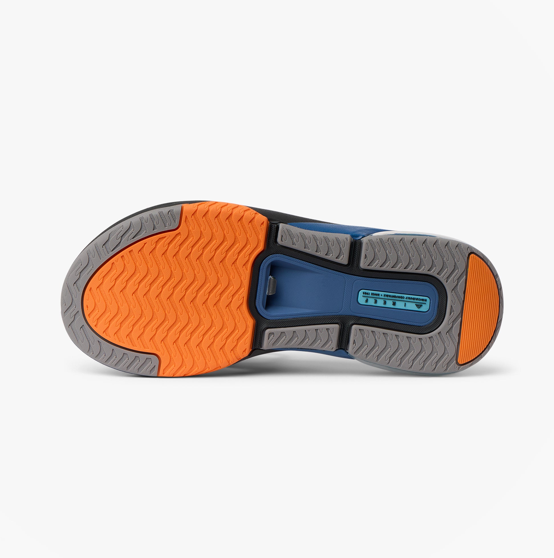 Reef FANNING Mens Toe-Post Sandals Blue/Black/Orange