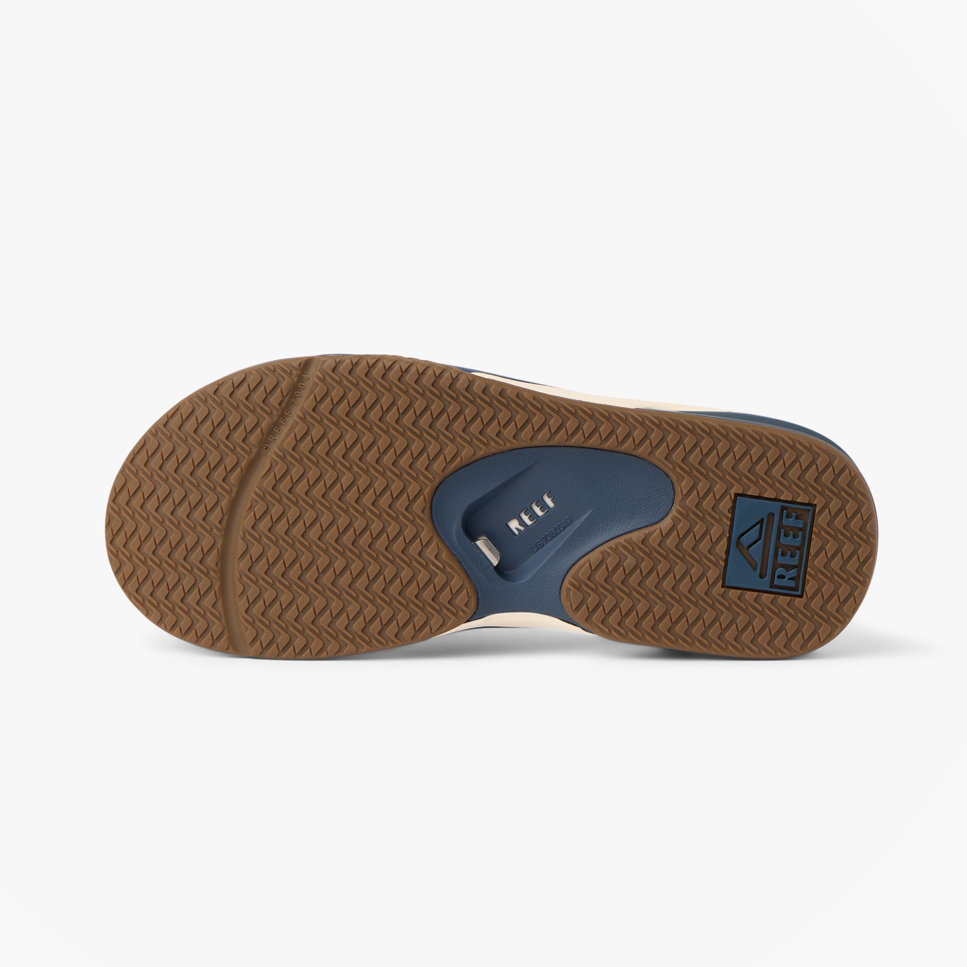 Reef FANNING Mens Toe-Post Sandals Navy/Oat