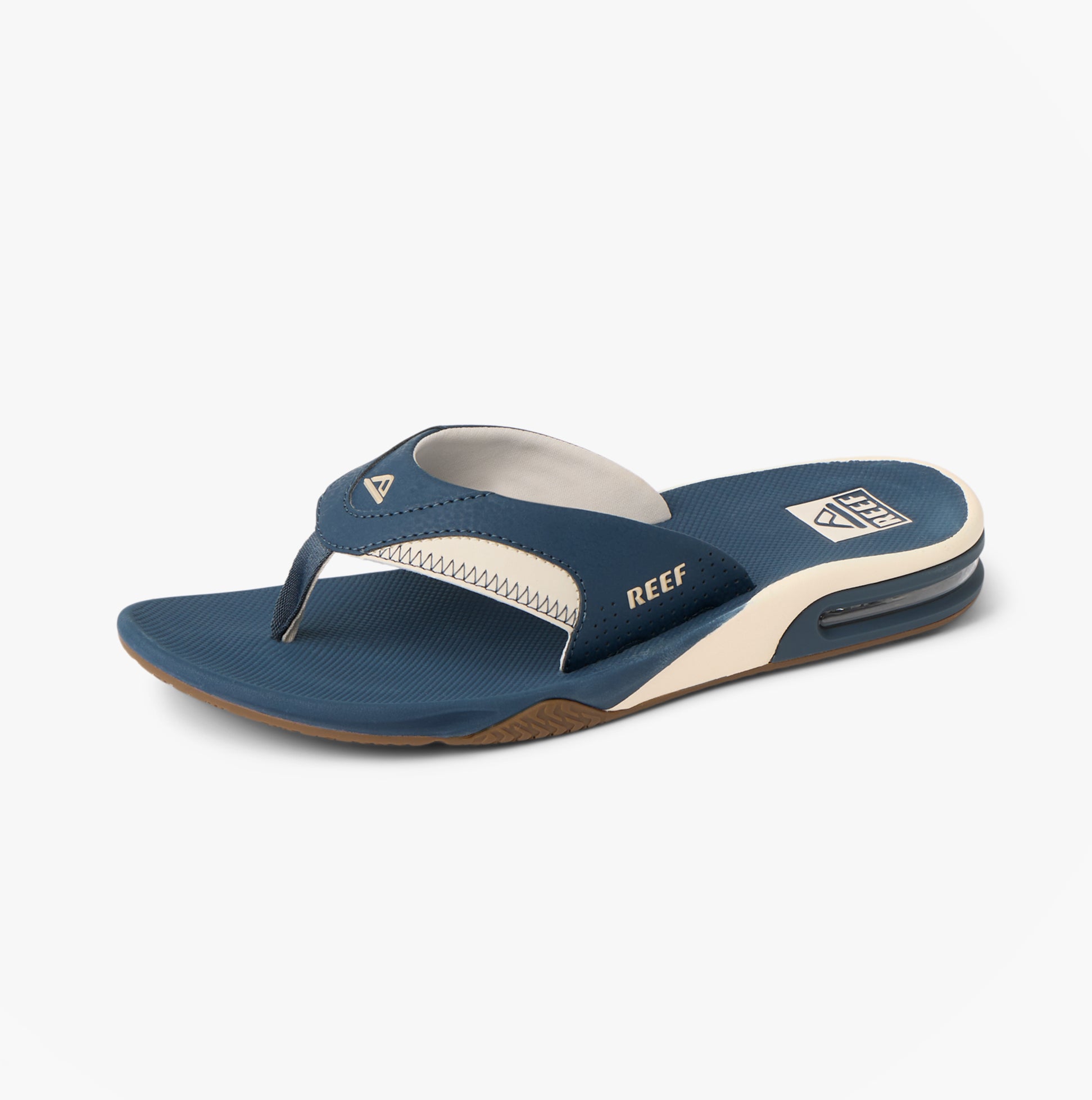 Reef FANNING Mens Toe-Post Sandals Navy/Oat