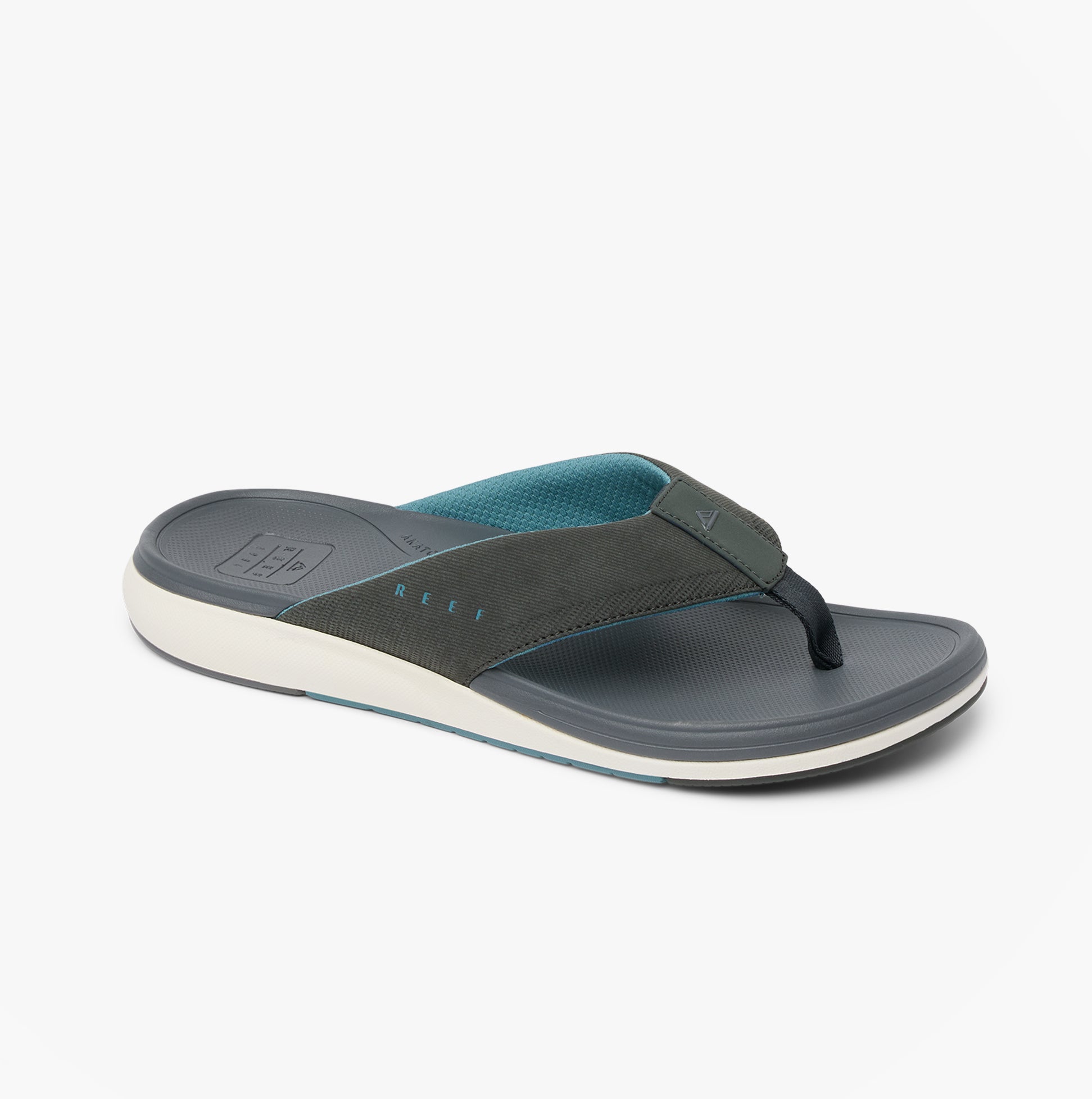 Reef CUSHION NORTE Mens Toe-Post Sandals Grey/Blue/Offwhite