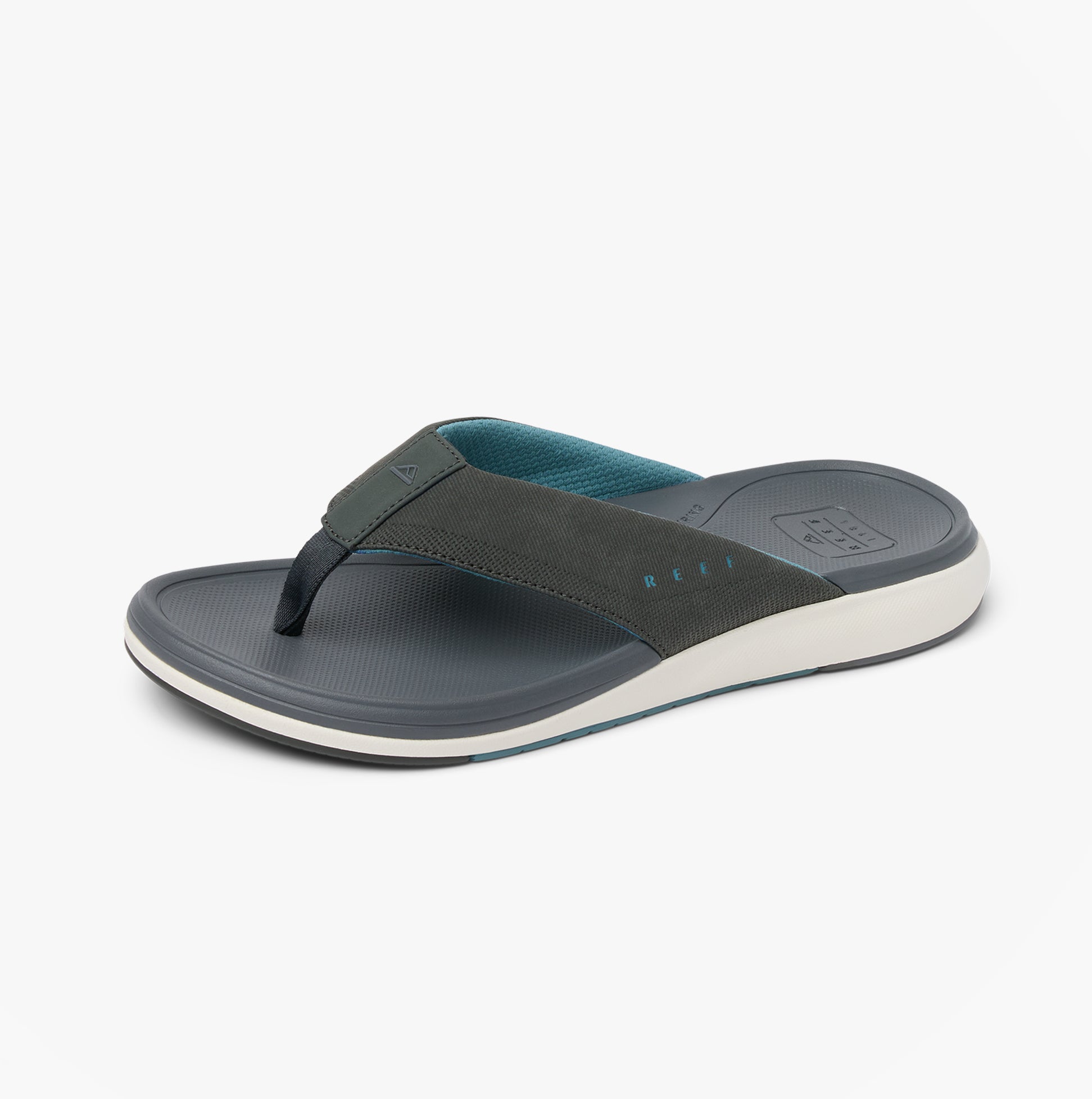 Reef CUSHION NORTE Mens Toe-Post Sandals Grey/Blue/Offwhite