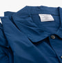 Calvin Klein PURE COTTON SLEEP Short Pyjama Set Mens Navy Peony close-up view of collar and label.