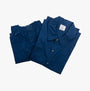 Calvin Klein PURE COTTON SLEEP Short Pyjama Set Mens Navy Peony, front view, 2-piece set with short sleeves and elasticated waistband.