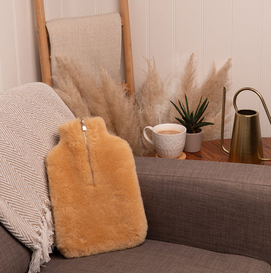 HOS Sheepskin IRIS Sheepskin Hot Water Bottle Chestnut