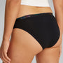 Calvin Klein ICON LOGO 5 Pack Womens Bikini Briefs Multicoloured back view showing medium rise waist and signature waistband.