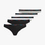 Calvin Klein ICON LOGO 5 Pack Womens Bikini Briefs Multicoloured, front view showcasing various colors and waistband designs.