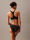 Calvin Klein MODERN COTTON Womens Unlined Bralette Black Diamond Logo Print
