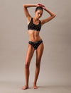 Calvin Klein MODERN COTTON Womens Unlined Bralette Black Diamond Logo Print