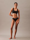 Calvin Klein MODERN COTTON Womens Bikinis Black Diamond Logo Print
