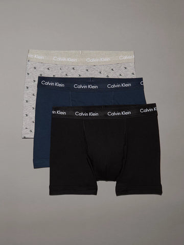 Calvin Klein COTTON STRETCH Mens 3 Pack Trunks Multicoloured