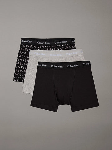 Calvin Klein COTTON STRETCH 3 Pack Mens Trunks Black Multi