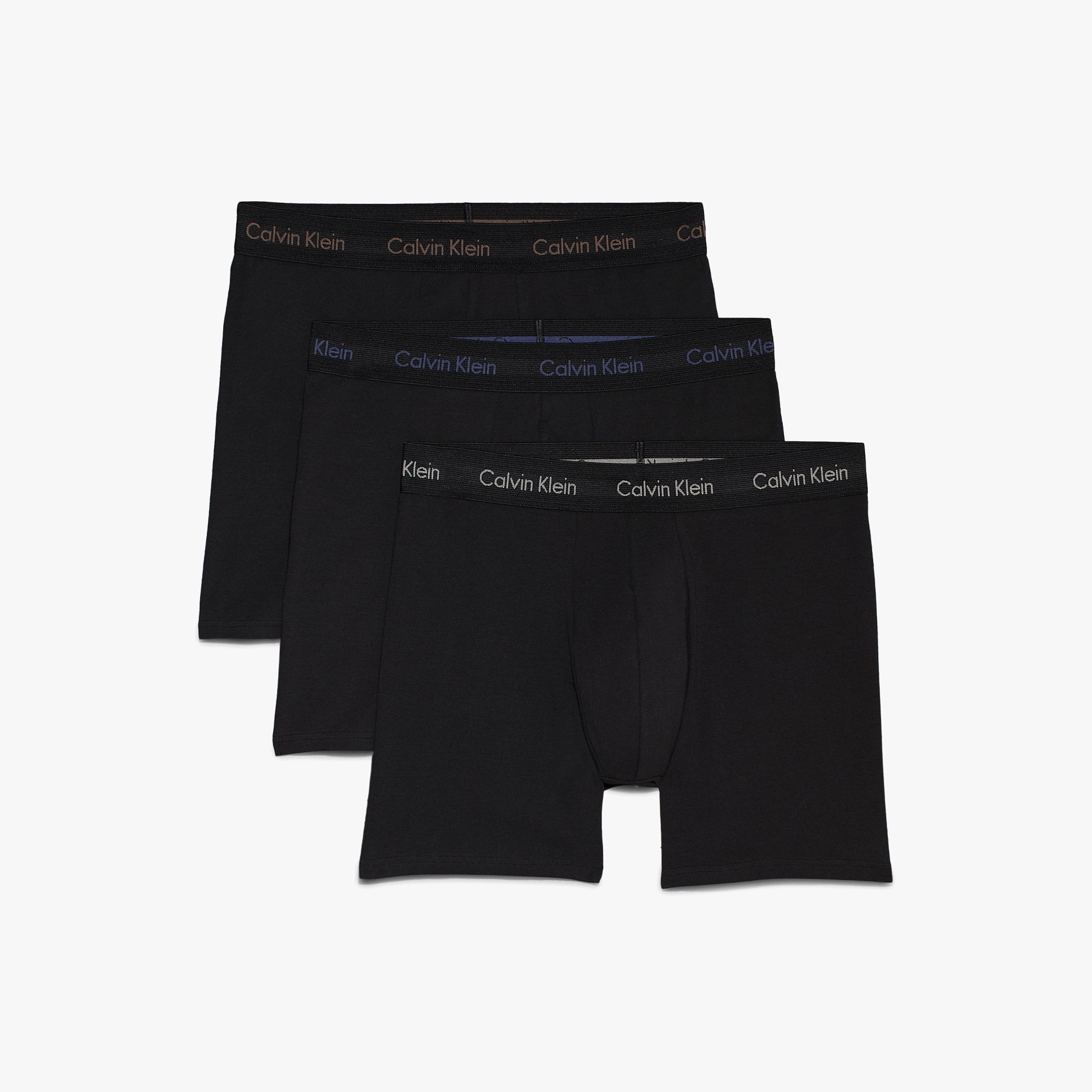 Calvin Klein COTTON STRETCH Mens 3 Pack Boxer Briefs Multicoloured