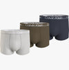 Calvin Klein 3 Pack Mens Trunks Green/Beige/Navy