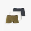 Calvin Klein 3 Pack Mens Trunks Green/Beige/Navy