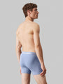 Calvin Klein MODERN STRUCTURE COTTON Mens 3 Pack Boxer Briefs Multicoloured back view on a model showcasing light blue color.
