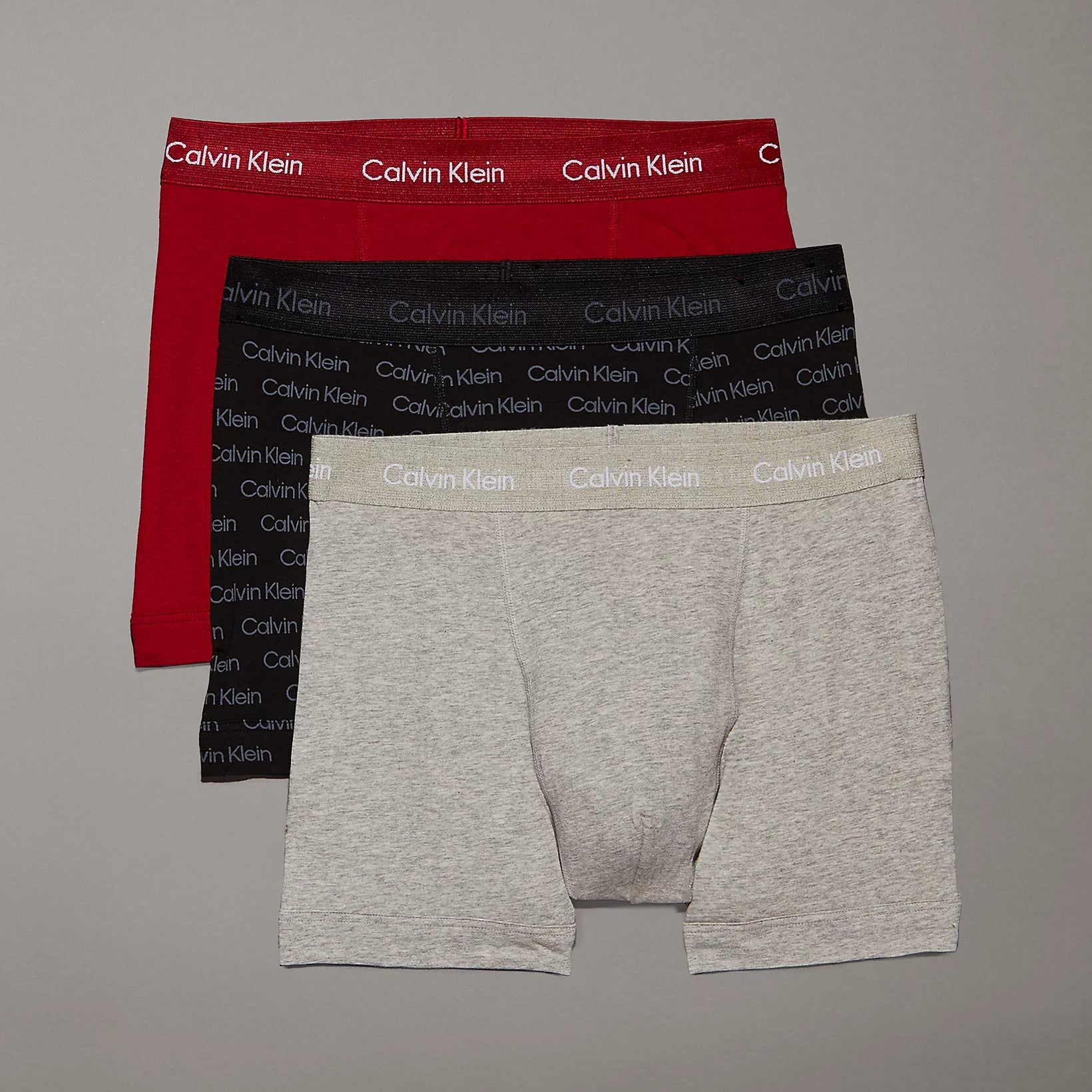 Calvin Klein HOLIDAY COTTON STRETCH Mens 3 Pack Trunks Multicoloured