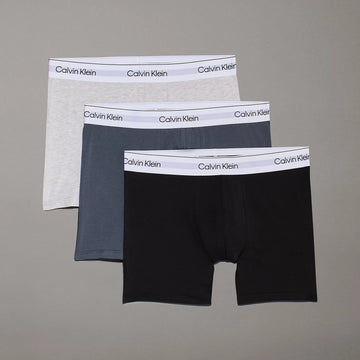 Calvin Klein MODERN COTTON STRETCH Mens 3 Pack Boxer Briefs Multicoloured