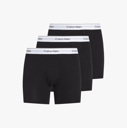 Calvin Klein MODERN COTTON STRETCH Mens 3 Pack Boxer Briefs Black/White
