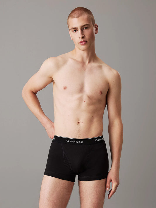 Calvin Klein COTTON CLASSICS Mens 3 Pack Trunks Black