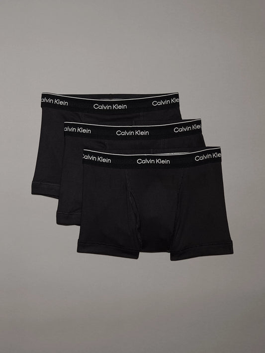 Calvin Klein COTTON CLASSICS Mens 3 Pack Trunks Black