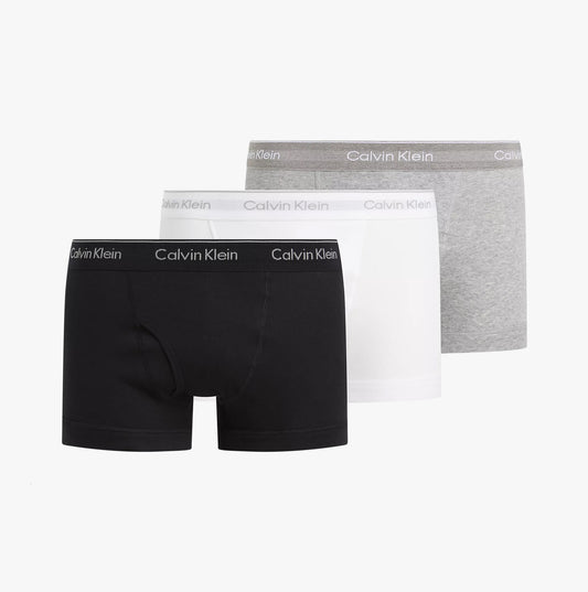 Calvin Klein COTTON CLASSICS Mens 3 Pack Trunks Multicoloured