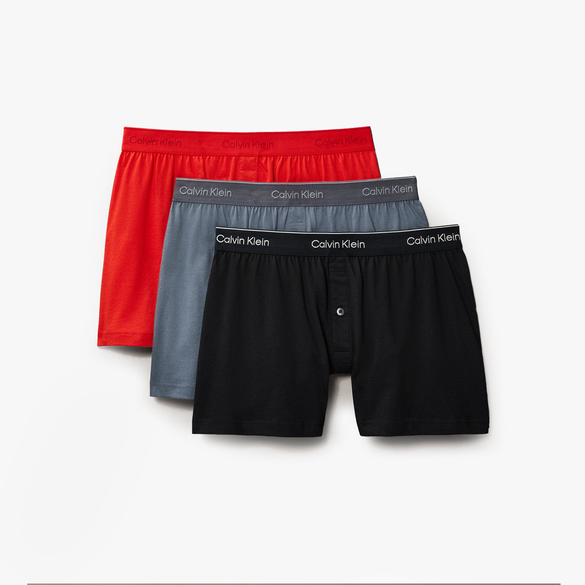 Calvin Klein 3 Pack Mens Knit Boxers Multicoloured